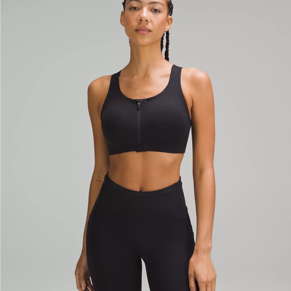 Enlite Front-Zip Bra High Support, A–DDD(E) Cups - Black - 34DD